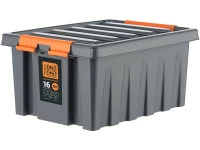 Ящик пластиковый усиленный 415х300х190 мм с крышкой и клипсами Rox Box PRO 16 высокое качество товара